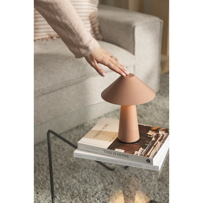 Lampka stołowa przenośna różowa Cannes IP44 do salonu 03